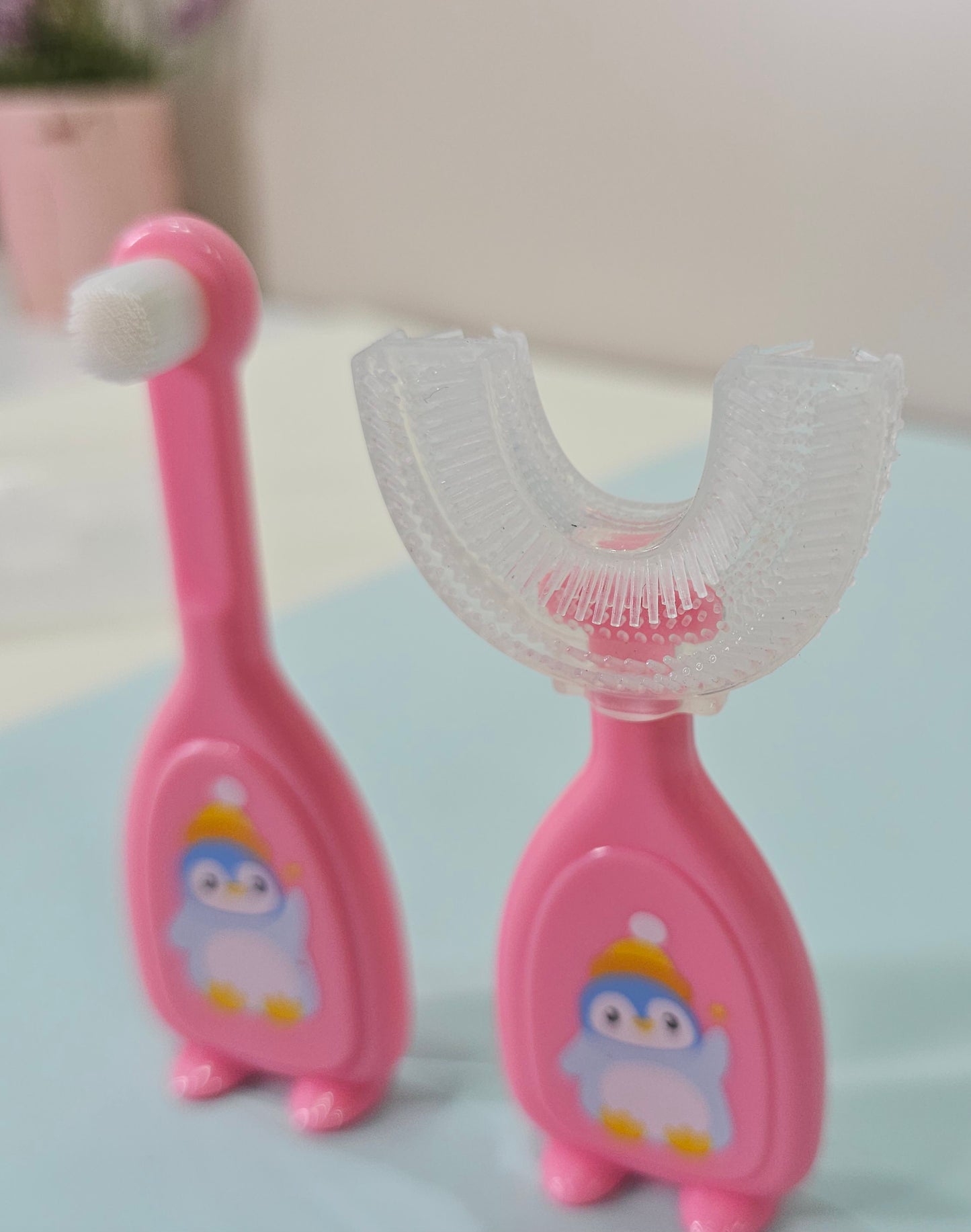 Tounge Cleaning Hygienic New Born Baby Soft Silicon Oral Care Finger Toothbrush for New Born Baby (Age 0 Month +)