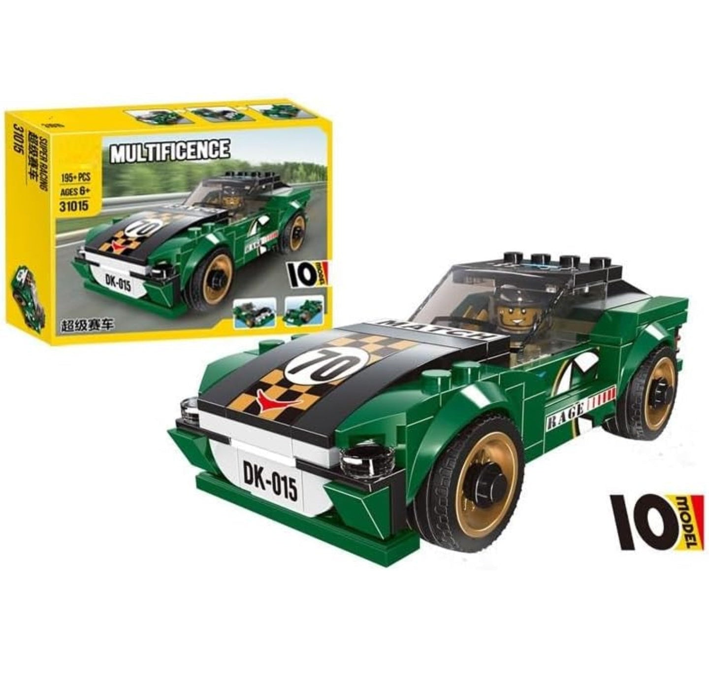 Bricks Racing Multificence Block Kit 31015, 195+ Pieces, 10 Modals of Car DIY 6+ Age Kids Game, Intelligent, Learning, Educational Toy