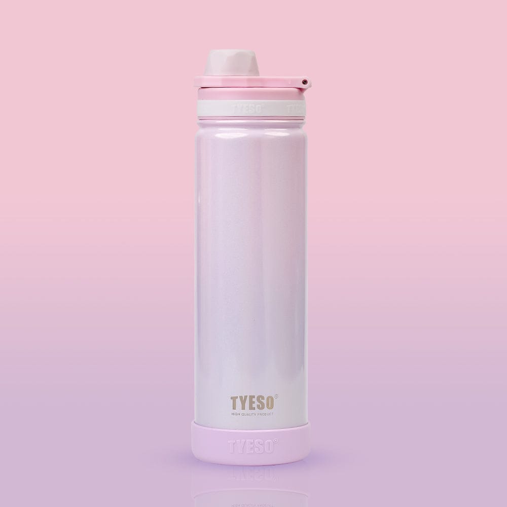 Tyeso Vacuum Water Bottle with Silicone Grip |  600ml | Insulated Bottle.