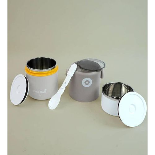 Pastel Bento Lunch Box Set with Handle | 2 Containers with Lid. [820ml]