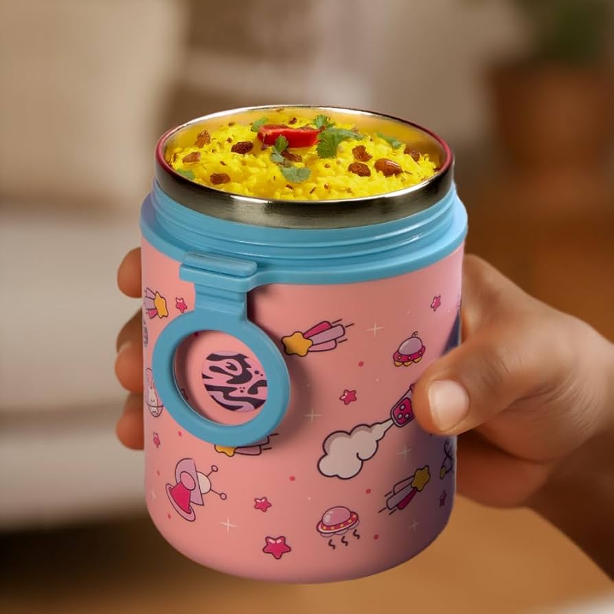 Kids Insulated Stainless Steel Food Jar – Space Design