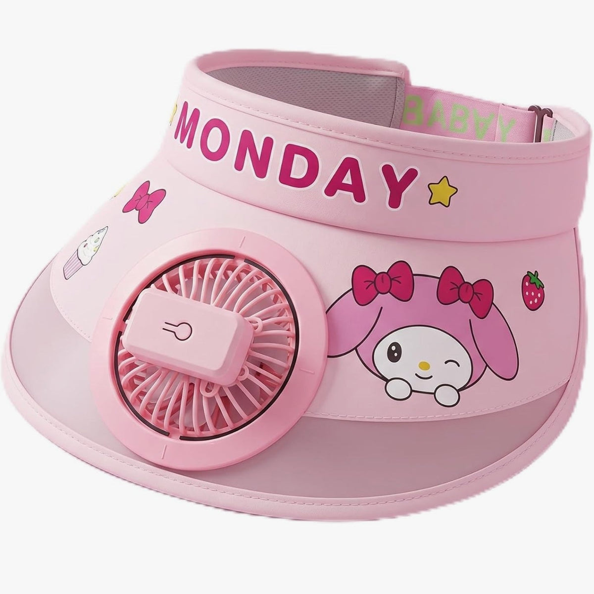 Kids & Women's Cooling Fan Sun Visor Hat – USB Rechargeable UV Protection
