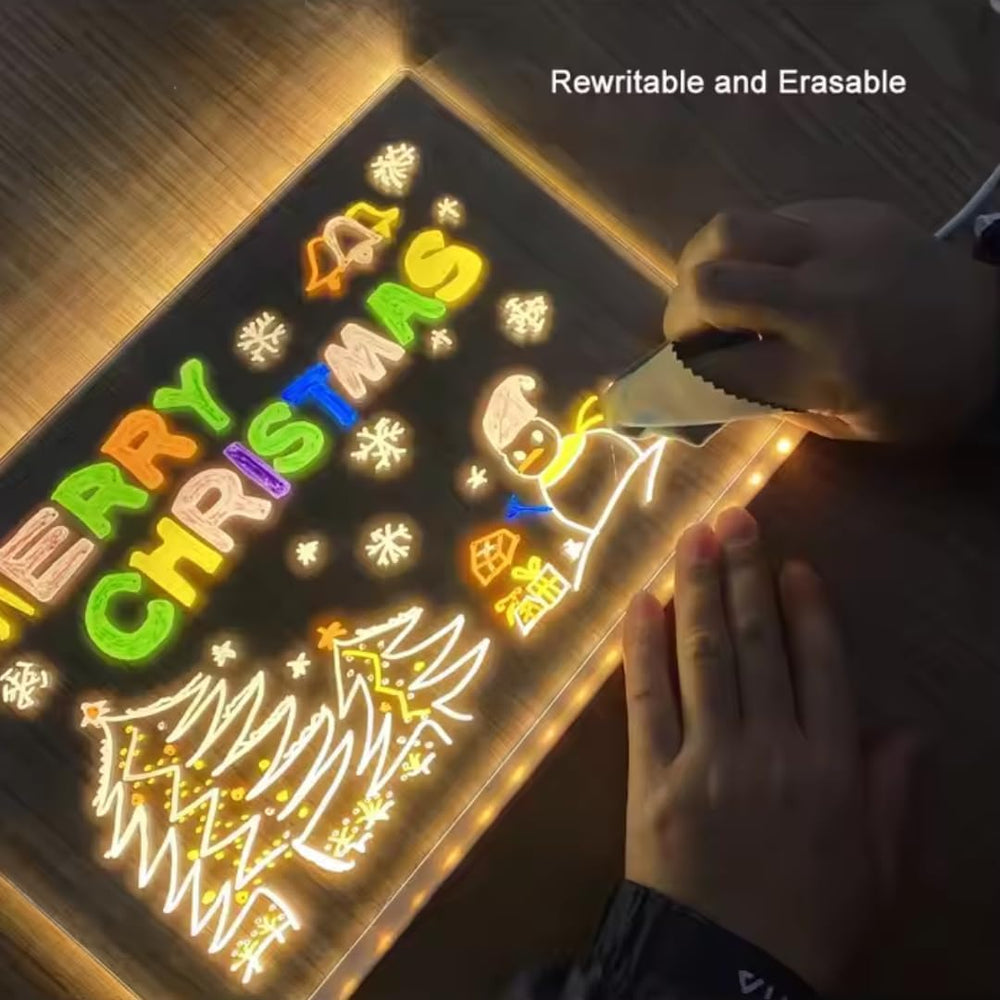 DIY Acrylic LED Writing Lamp with Markers [20*19.5cms]