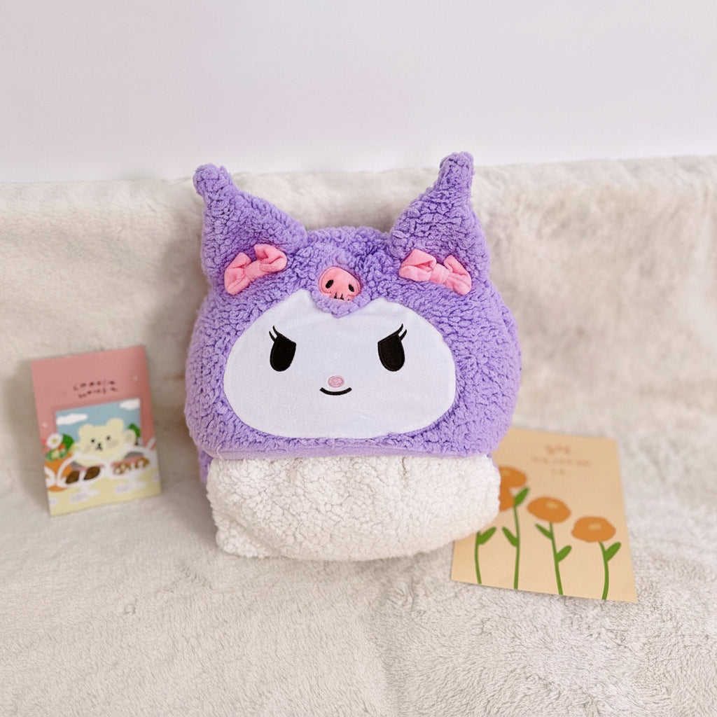 Sanrio Purr- fectly Cozy Wearable Blanket. [Kuromi]