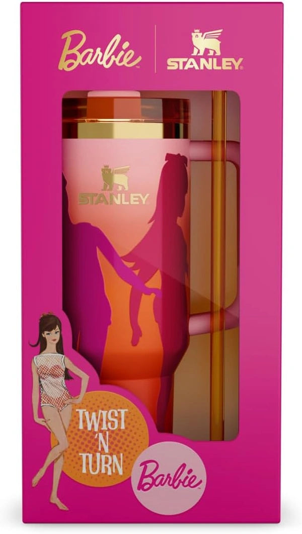 Stanley x Barbie 60s Twist ’N Turn Quencher | 1.18 L | Retro Glam Tumbler | Limited Edition |