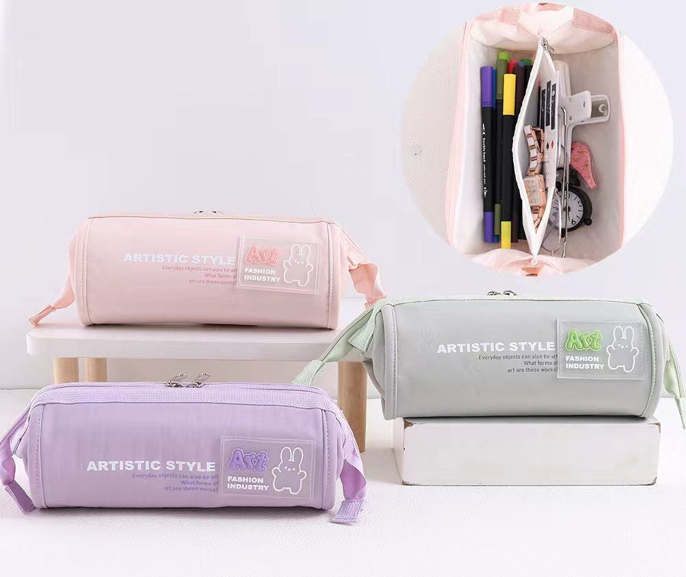 Kawaii  Aesthetic Jumbo Wide Opening Stationary Pouch