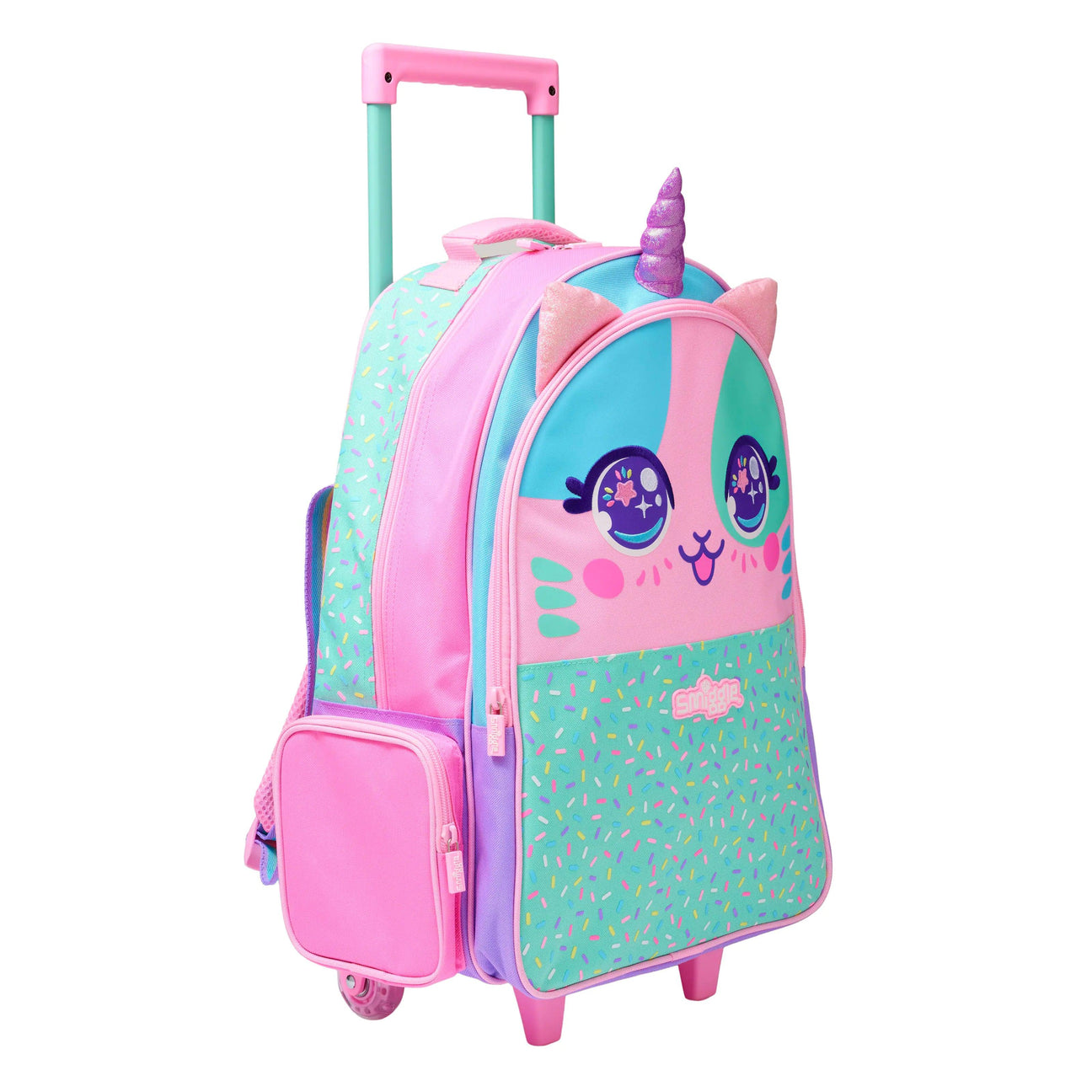 Smiggle Kids Trolley School Backpack Unicorn Pink