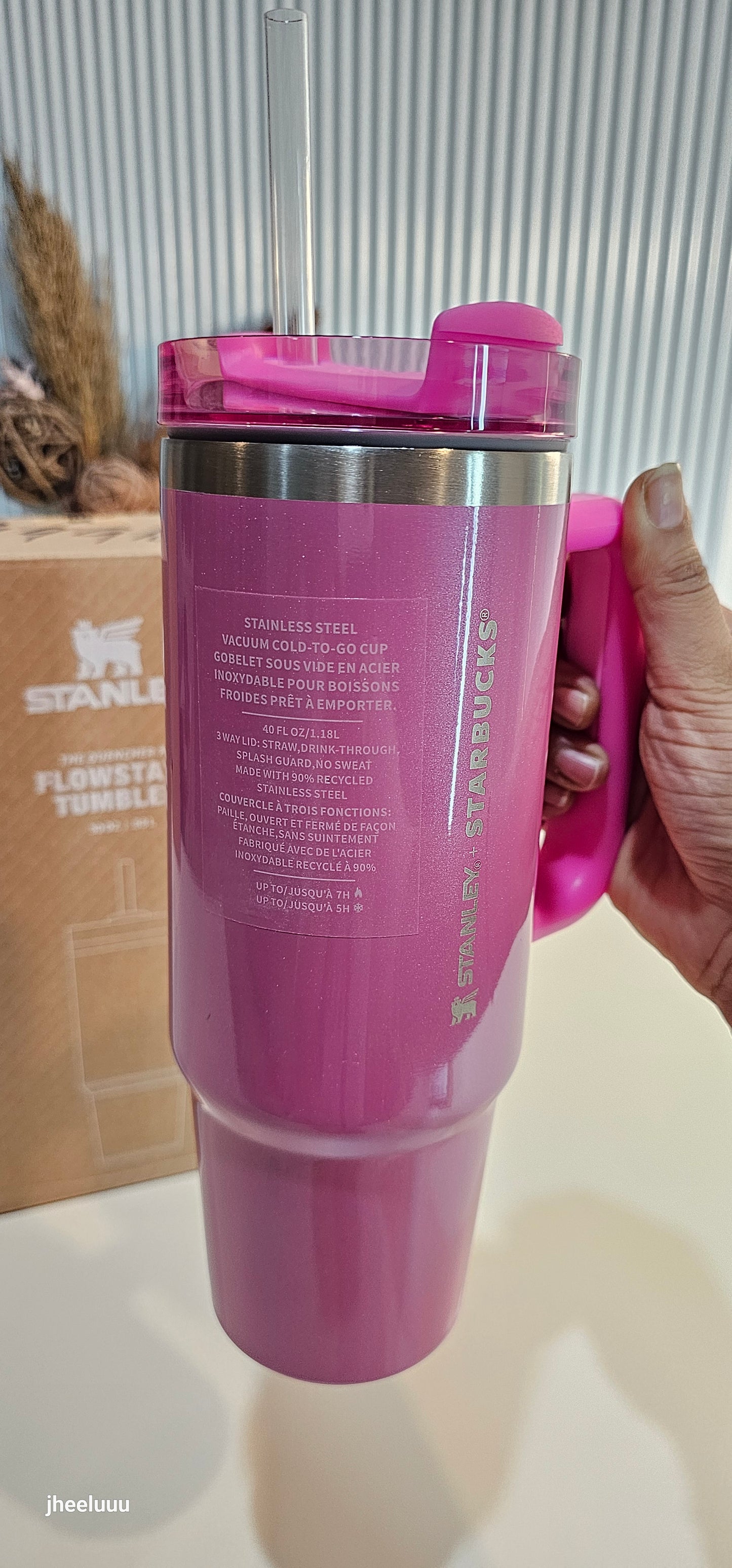 Stanley x Starbucks Winter Pink FlowState Quencher Tumbler 30oz | .88L