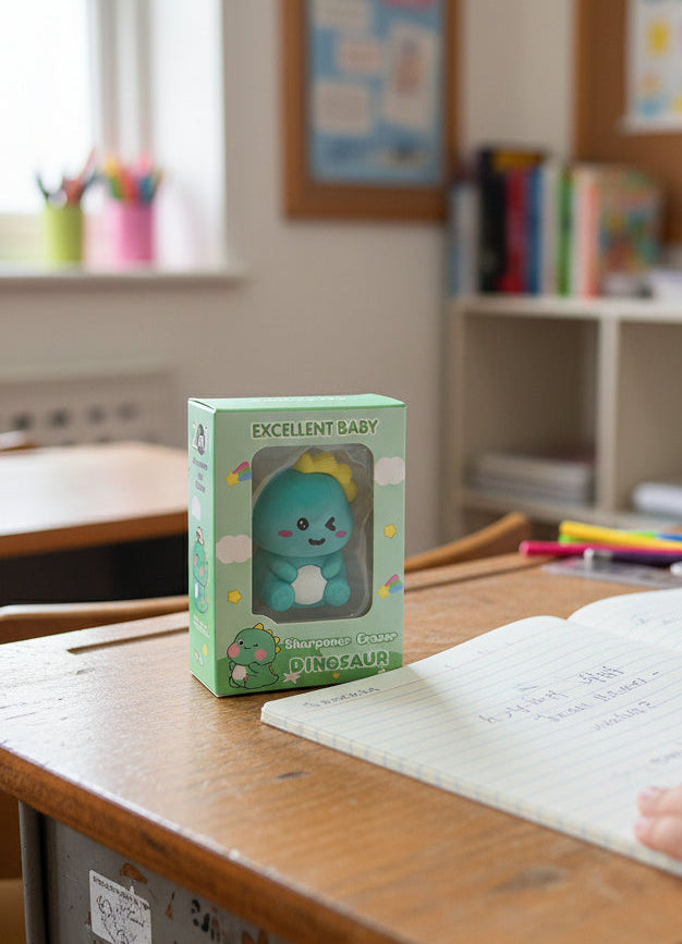 2 In 1 Character Sharpener Eraser.                                Dinosaur | Unicorn | Capybara| My Melody.