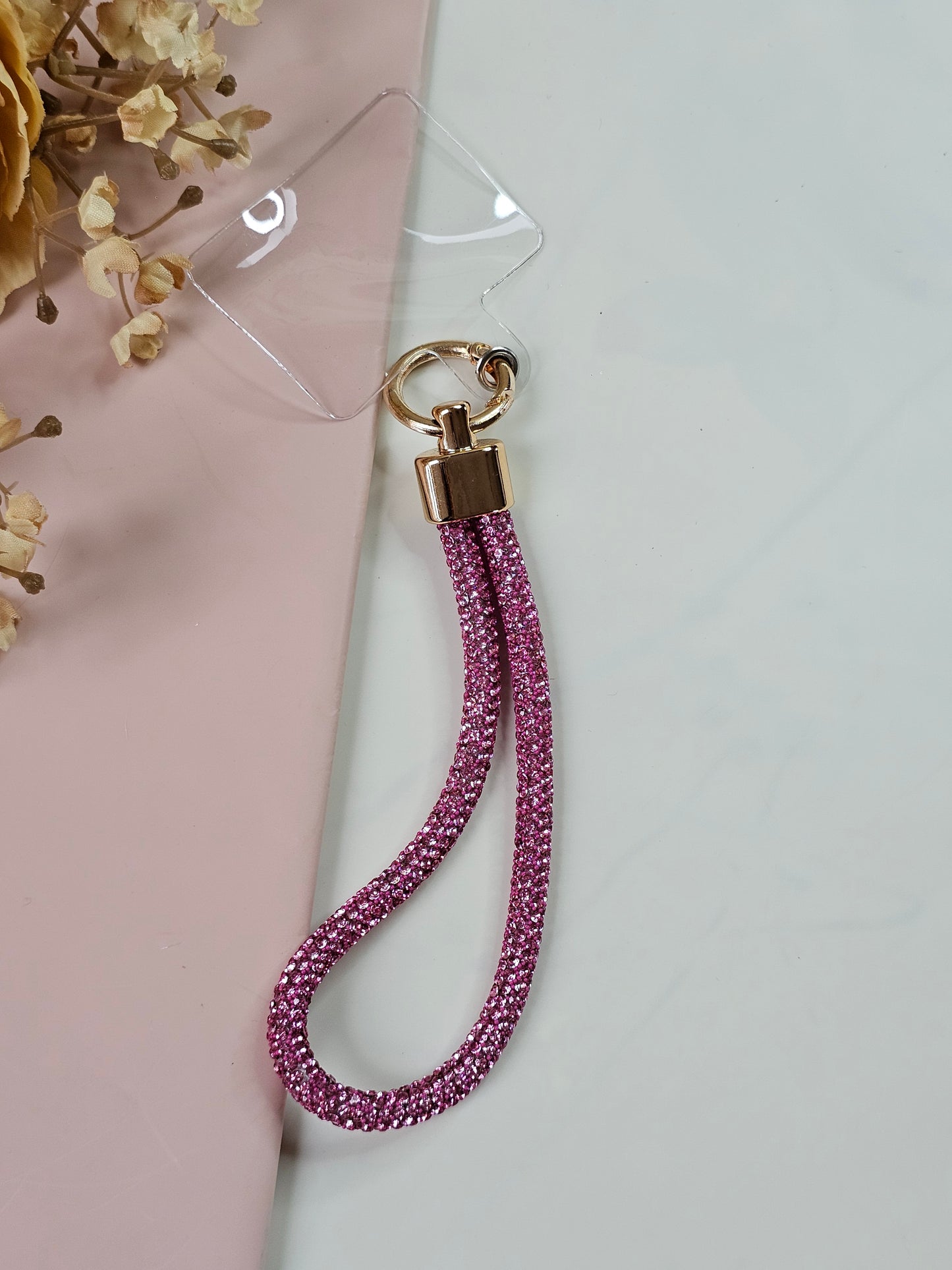 Glitter Phone Lanyard Wrist Strap | Rhinestone Mobile Lanyard for Phone, Keys & Bags