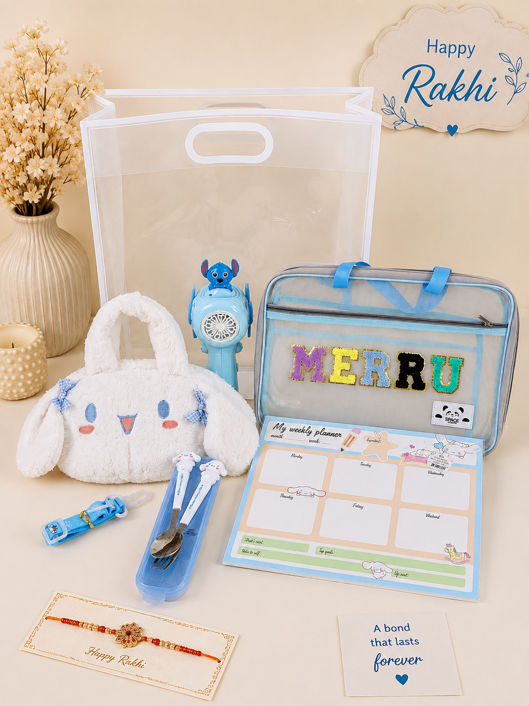 Blue Cinnamoroll Premium Hamper | Personalised Gift Hamper for Kids.
