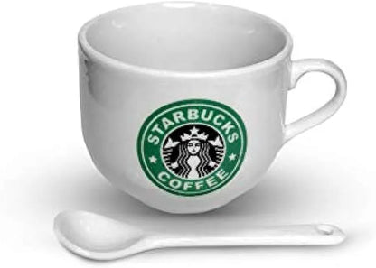 Starbucks Ceramic Coffee Mug with Spoon | Premium Coffee Cup