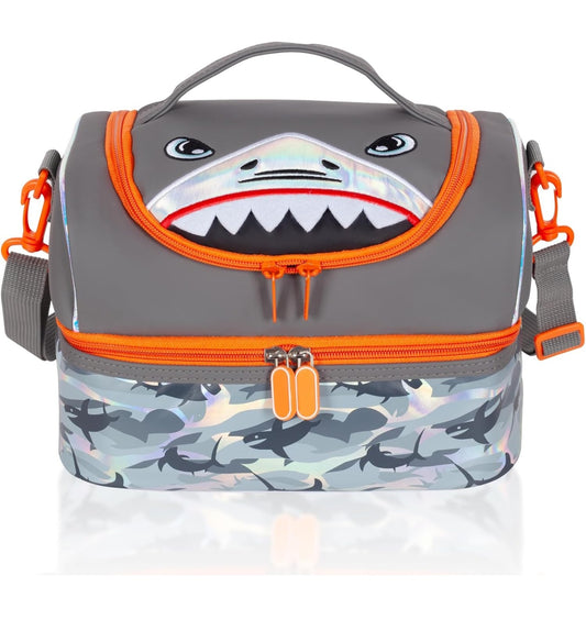 VEST Insulated Double Deck Lunch Bag. [SHARK]