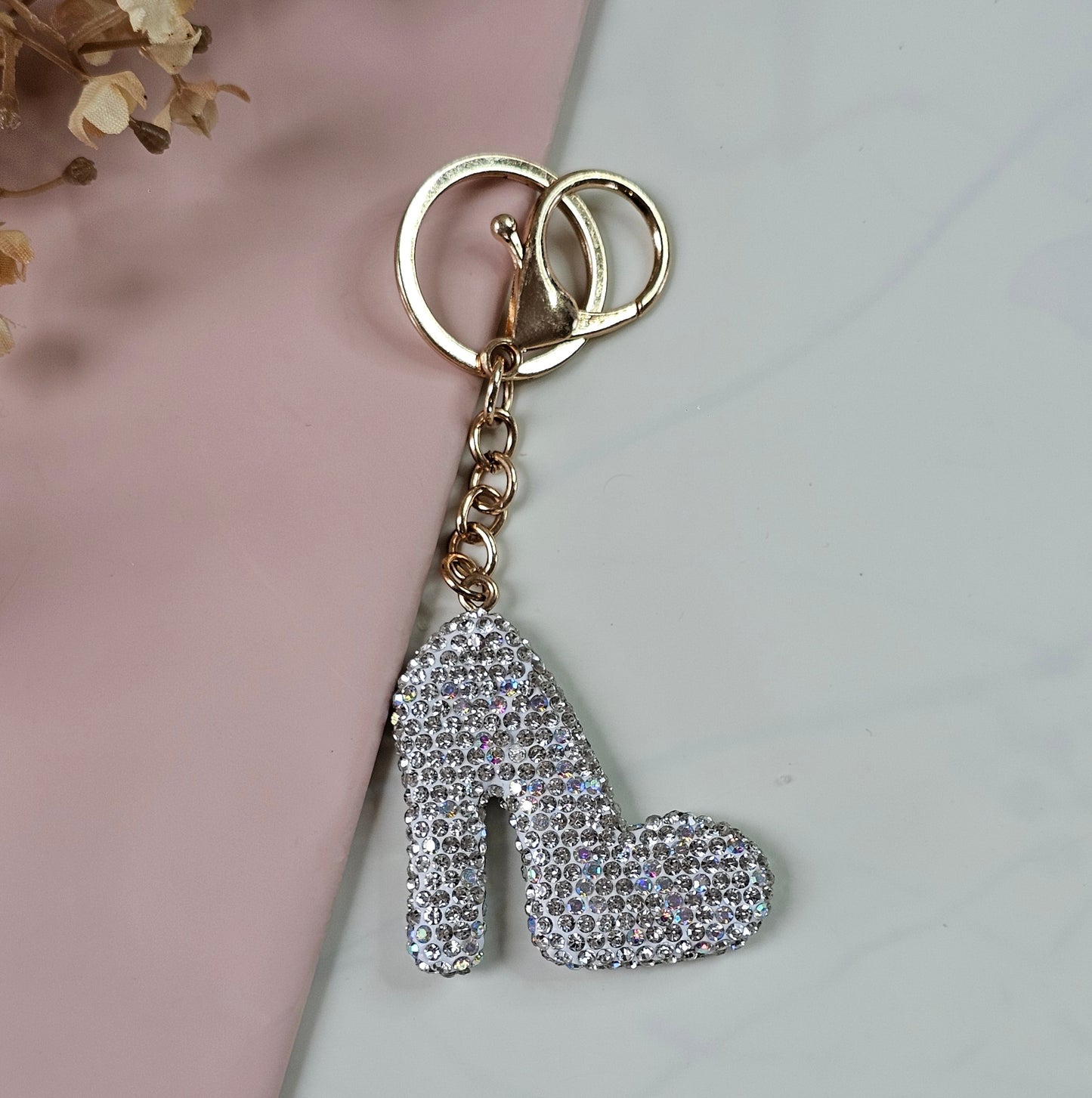 Chic Pinteresty Rhinestone Keychain & Bag Charm | Aesthetic Bag Accessory.