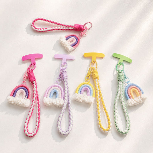 Braided Rainbow 🌈 Phone & Bag Charm | Cute Aesthetic Accessory
