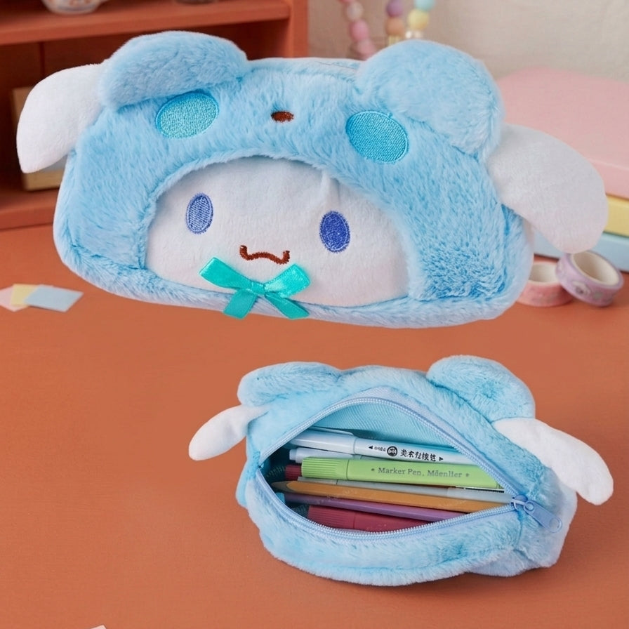 Cute Plush Cartoon Character Pencil Pouch