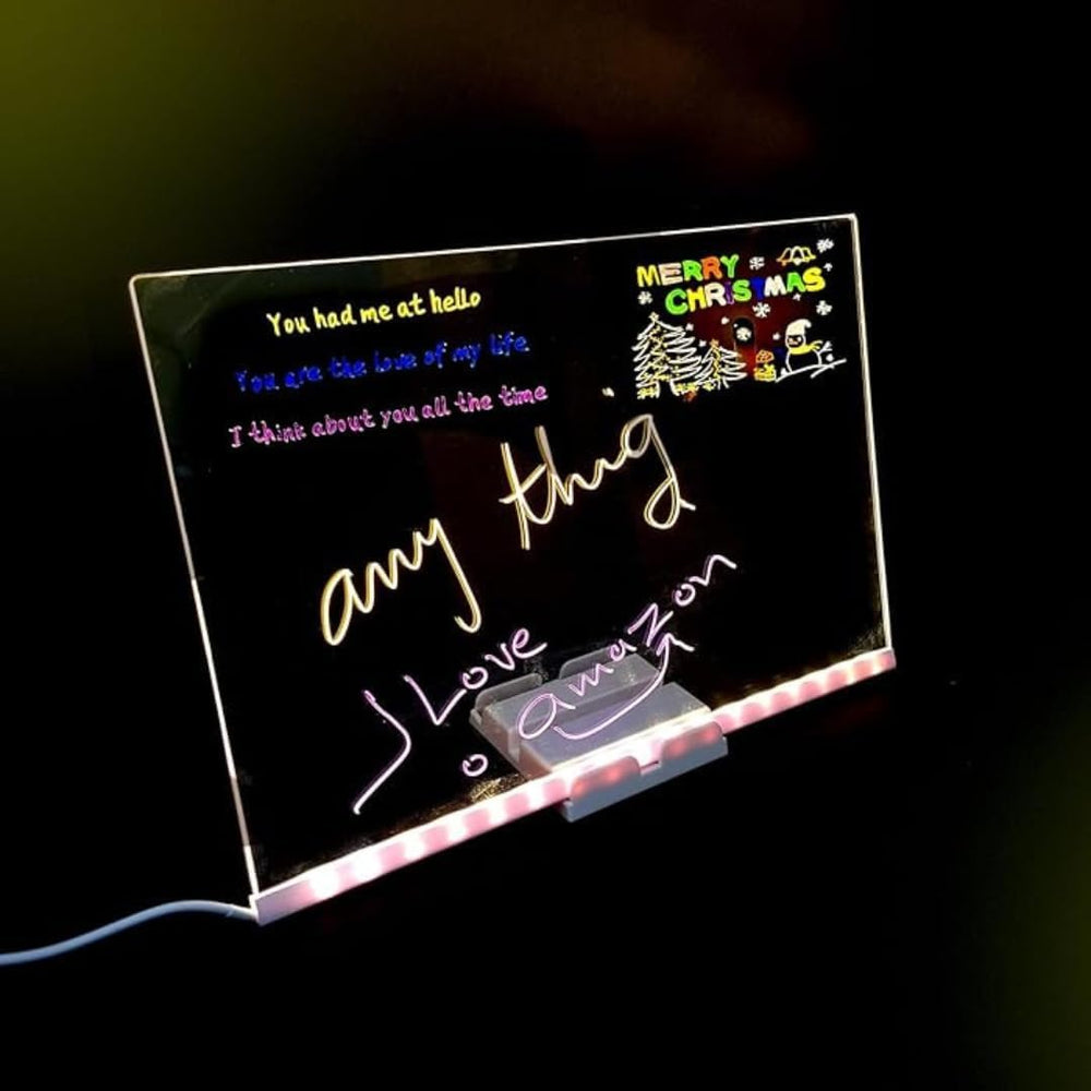 DIY Acrylic LED Writing Lamp with Markers [20*19.5cms]