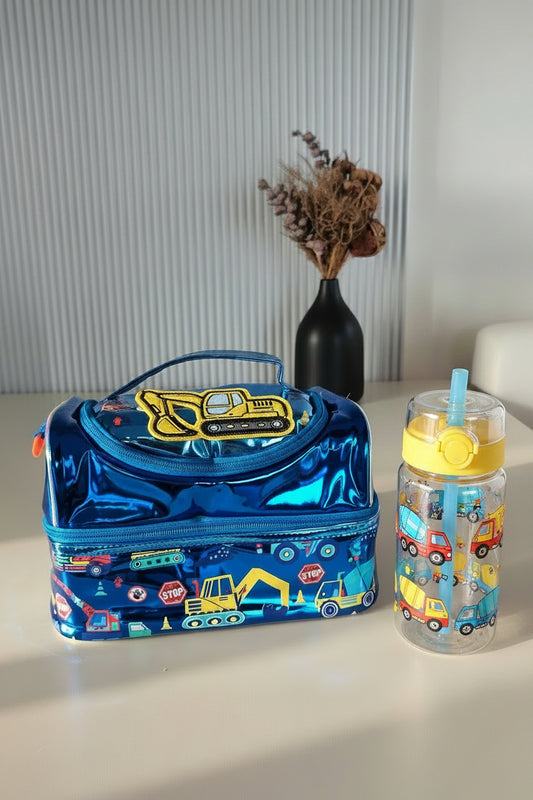 Vest Brand Premium Insulated Dual Compartment Lunch Bag | Durable & Washable | Dino | JCB  Basketball.