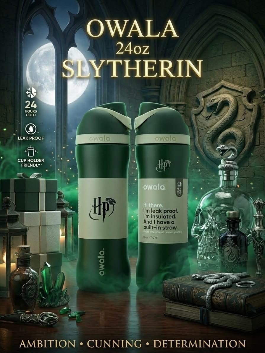 Owala × Harry Potter Slytherin Edition FreeSip Bottle 710ml | Limited Edition