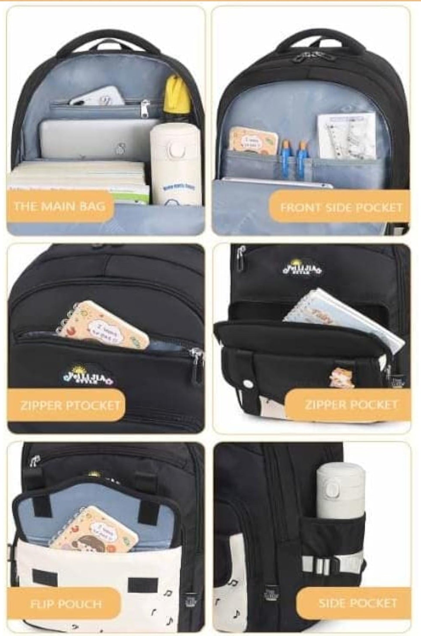 Multi-Compartment Kids Backpack | Waterproof School Bag with Laptop Space.              [9 years& above]