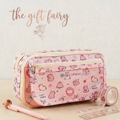 Capybara Cute Pencil Pouch | Zipper Stationery Case