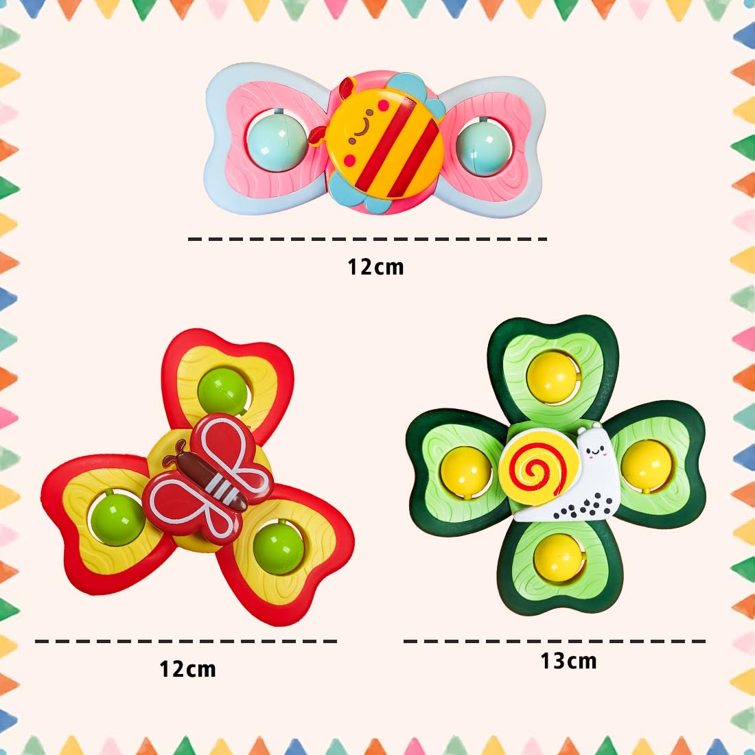 Baby Suction Spinner Toy Set