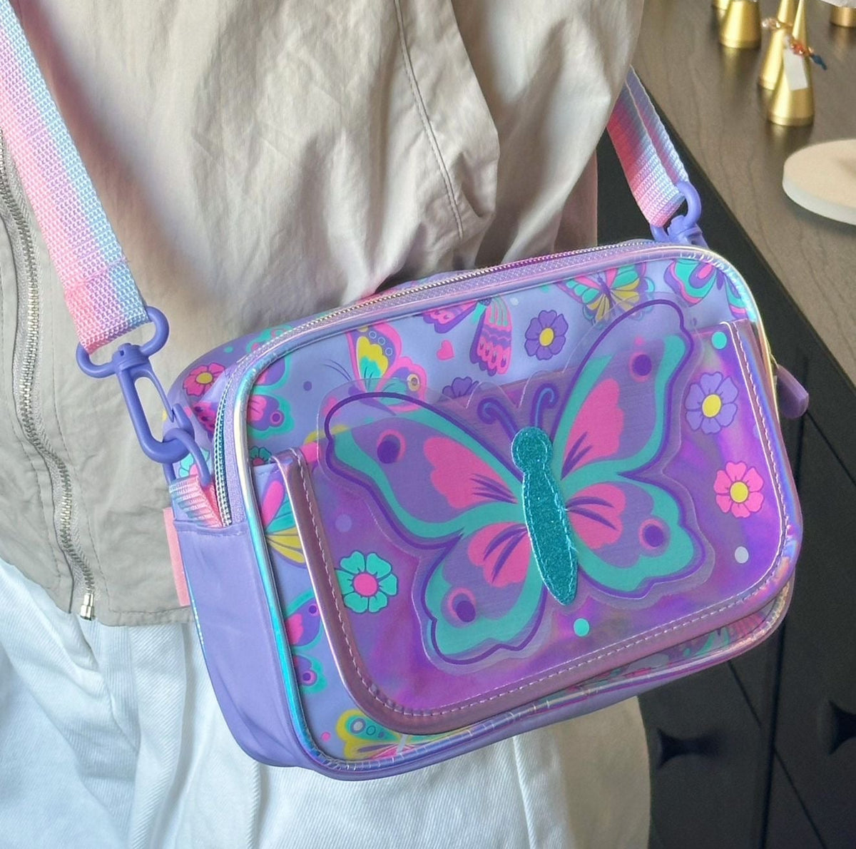 VEST Kids Holographic Sling Bag | Cute 3D Cartoon Crossbody Bag for Boys & Girls