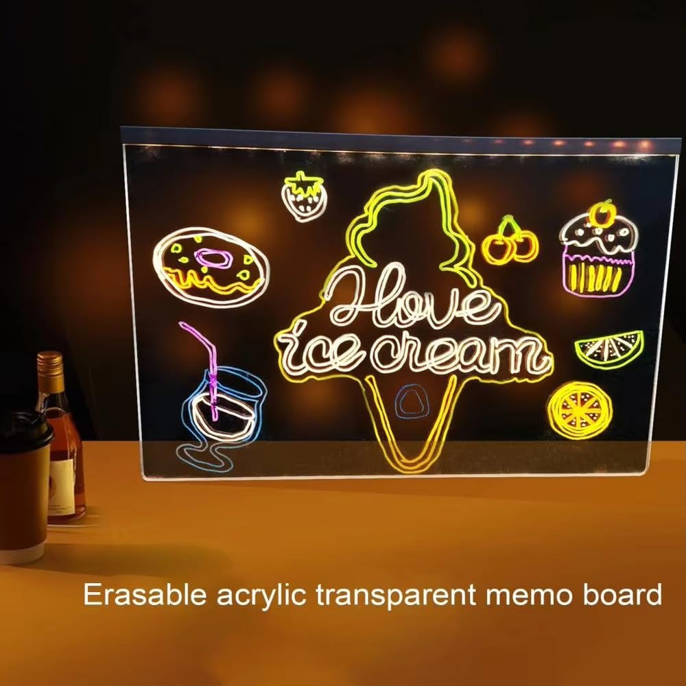 DIY Acrylic LED Writing Lamp with Markers [20*19.5cms]