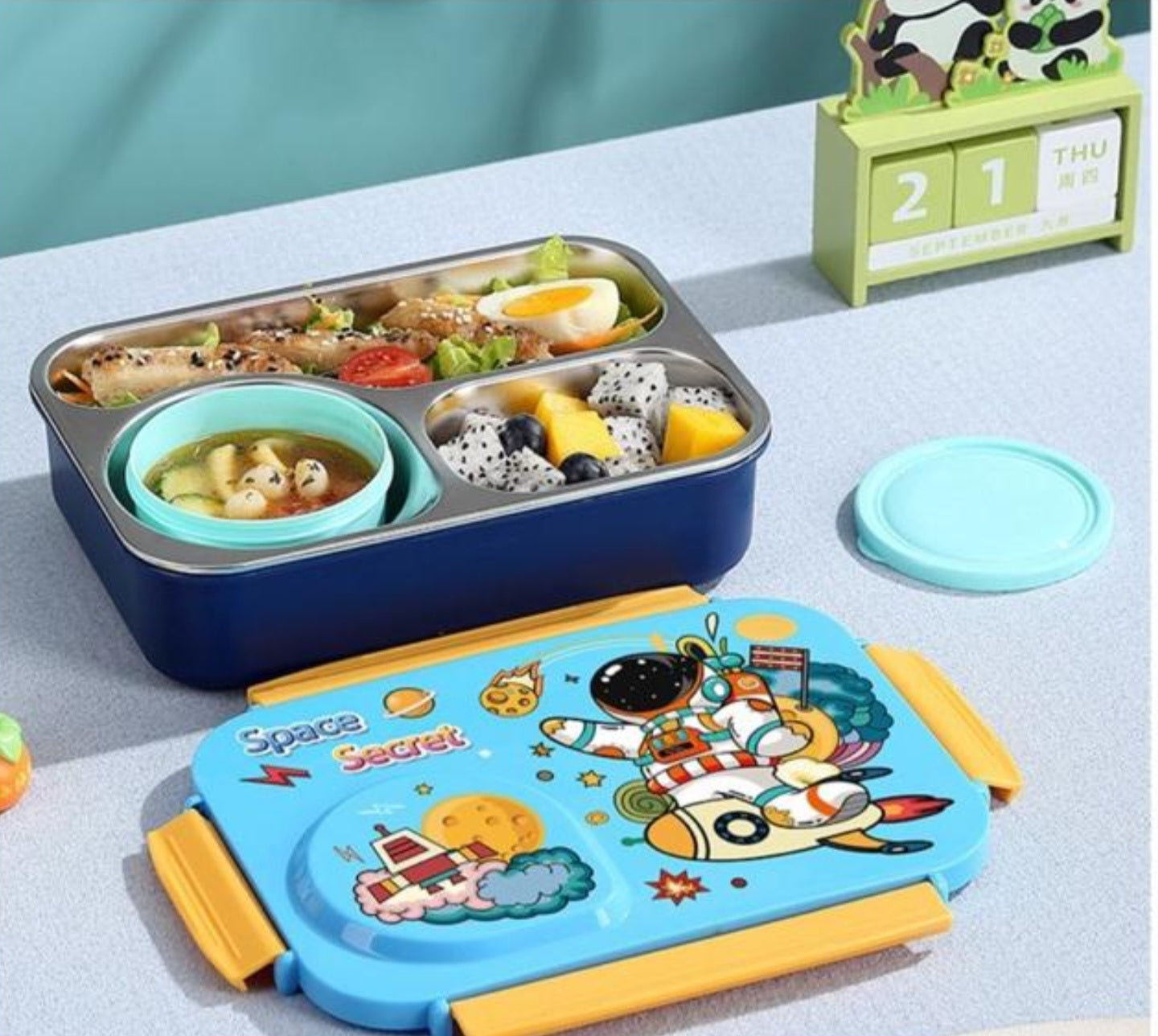 Bento Secret Kids Lunch Box with Stainless Steel Compartments.
