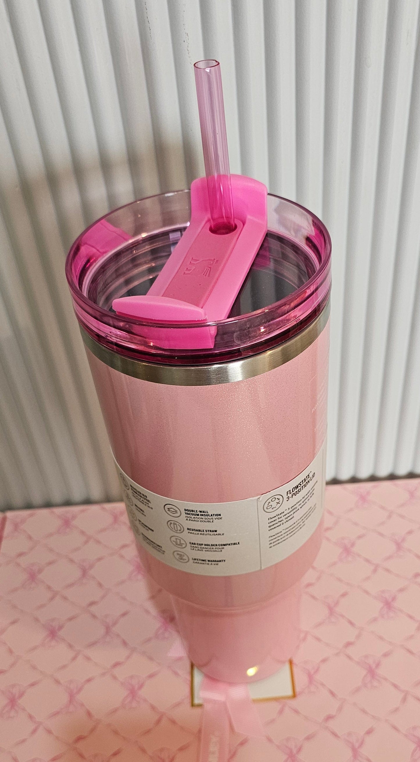 Starbucks x Stanley Light Pink Gloss Quencher Tumbler | 40oz (1.18L) | Limited Edition