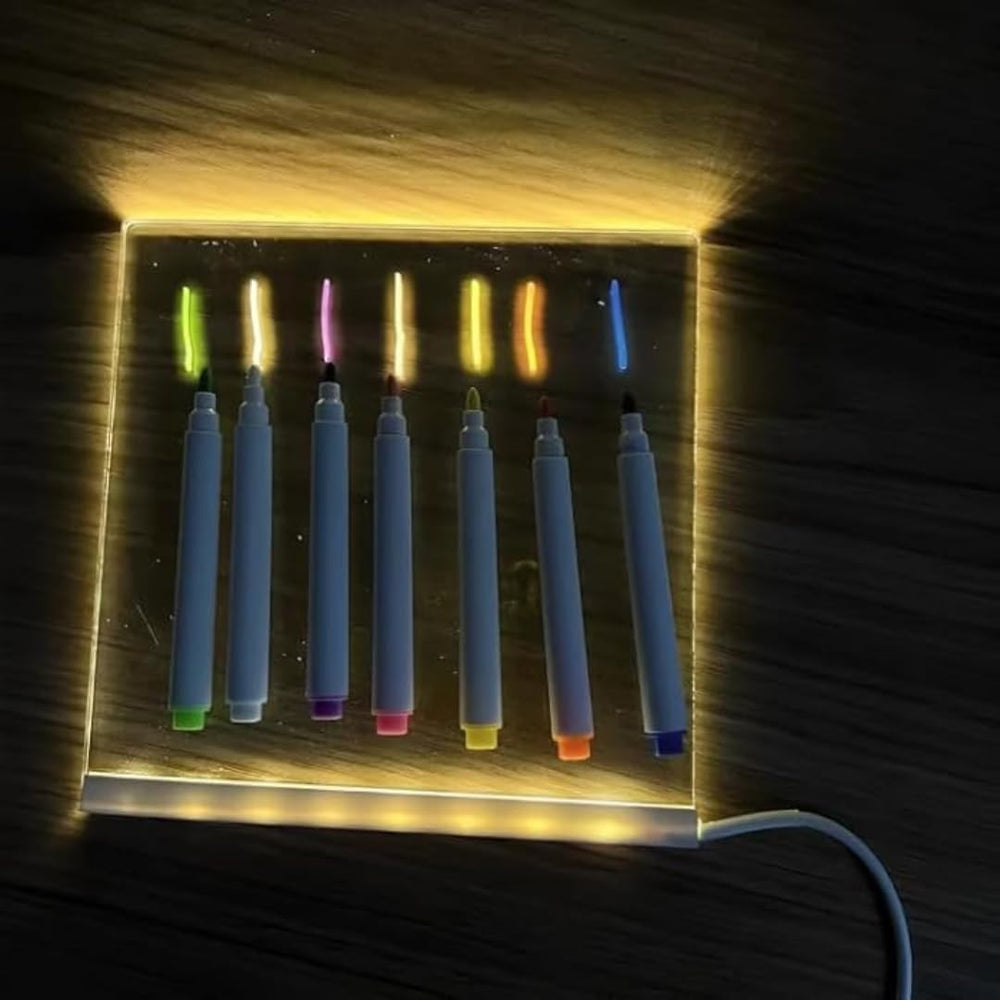 DIY Acrylic LED Writing Lamp with Markers [20*19.5cms]