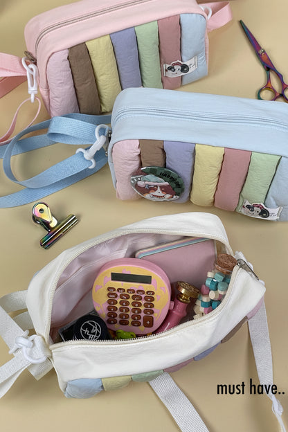 Kawaii Aesthetic Korean Design Stationary Pouch| Sling|
