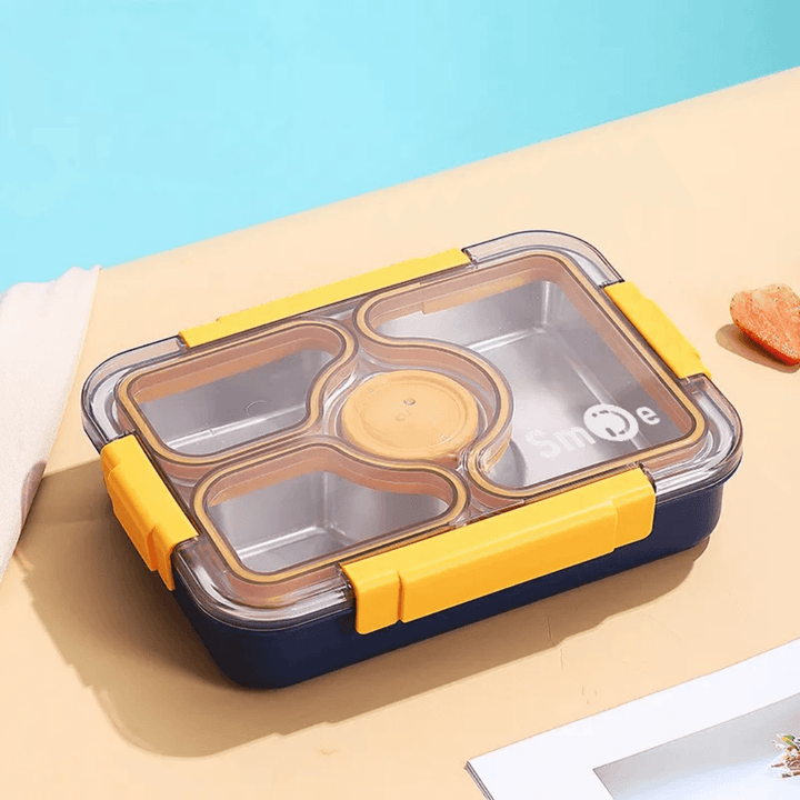 Four Compartment Transfer Proof 100% Leakproof Bento Lunch Box