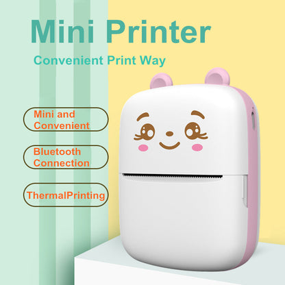 Cute Mini Thermal Printer – Wireless Pocket Printer for Notes, Labels & Photos