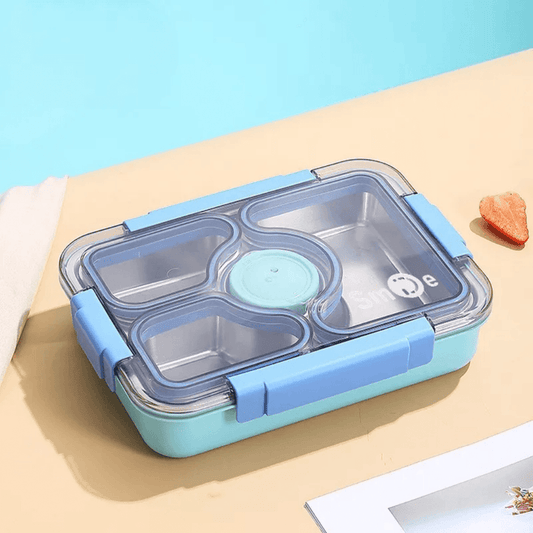 Four Compartment Transfer Proof 100% Leakproof Bento Lunch Box