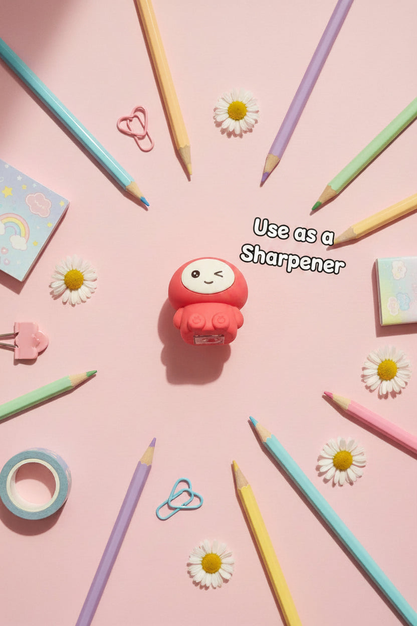 2 In 1 Character Sharpener Eraser.                                Dinosaur | Unicorn | Capybara| My Melody.