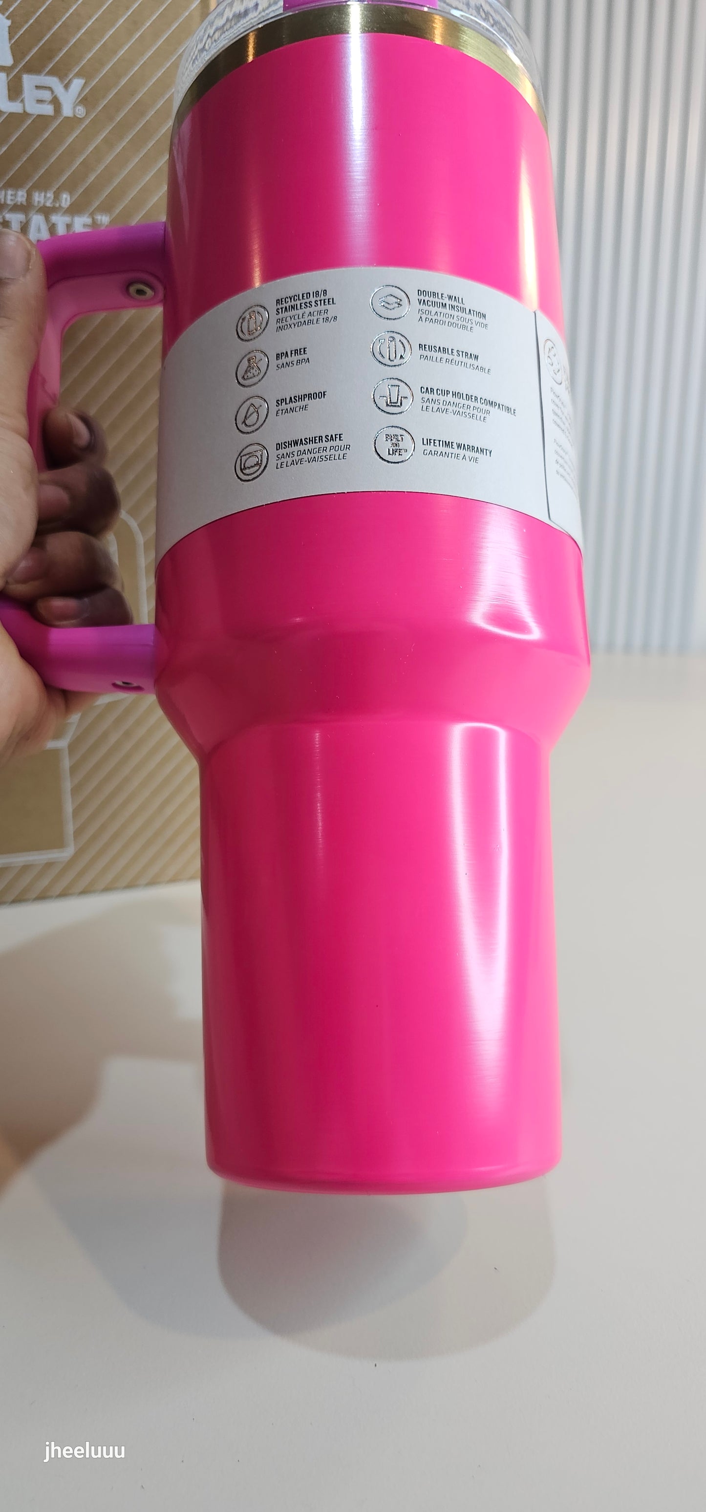Stanley FlowState Quencher H2.0 Tumbler 40oz | Pink Gloss