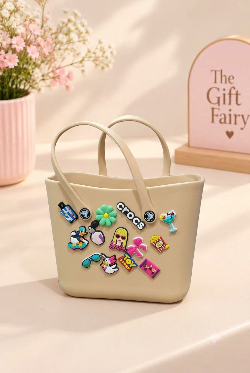 Custom-Charmed Silicone EVA Tote Bag