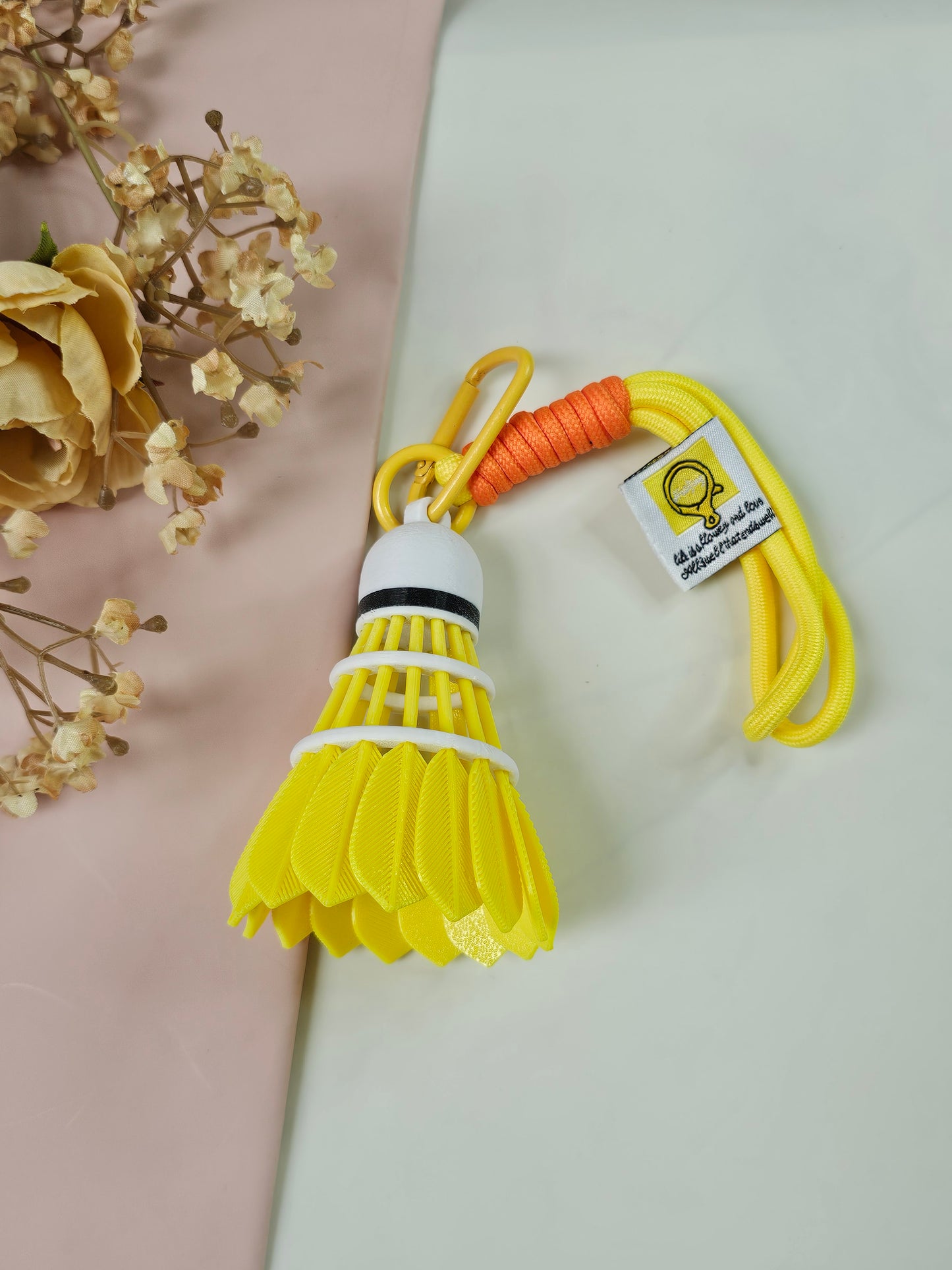 Badminton Shuttlecock PVC Keychain | Sports Bag Charm | Cute Bag Accessory