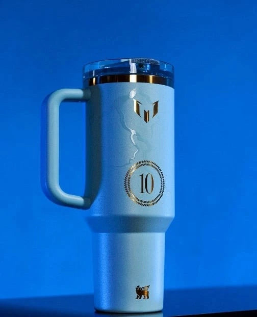 The Messi x Stanley Quencher ProTour Flip Straw Tumbler | Blue | 40oz (1.18L)