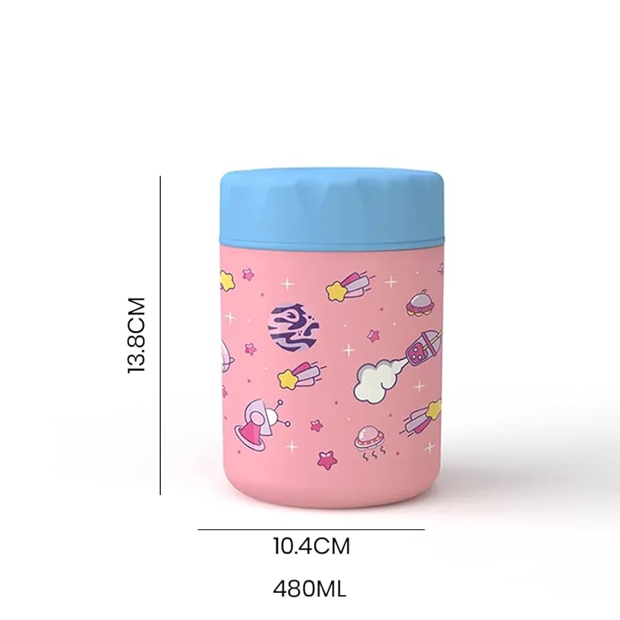 Kids Insulated Stainless Steel Food Jar – Space Design