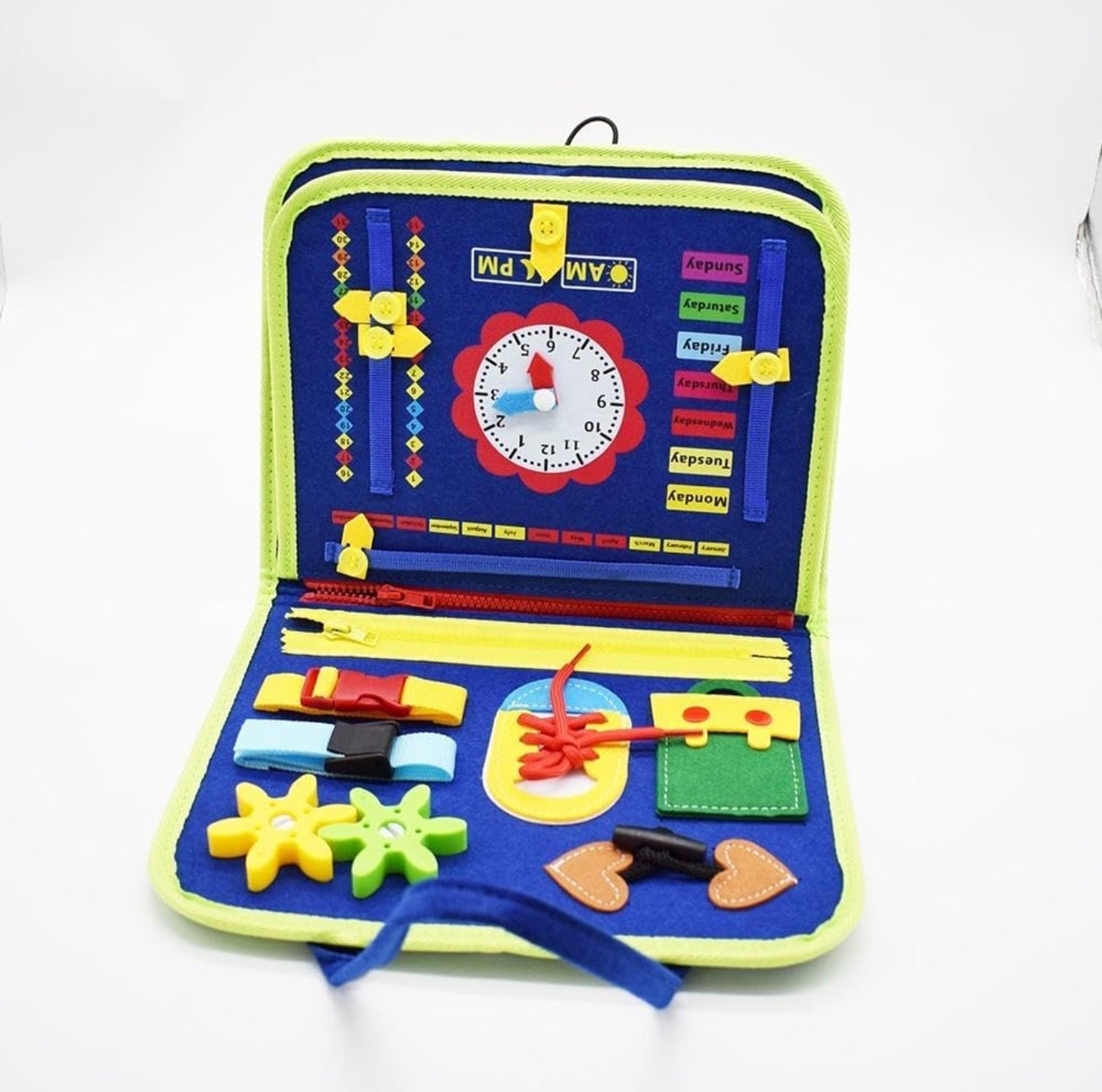 Montessori Busy Book for Toddlers, Educational Travel Toy to Develop Fine Motor Skills, Sensory Busy Book for 1-6 year old kids.