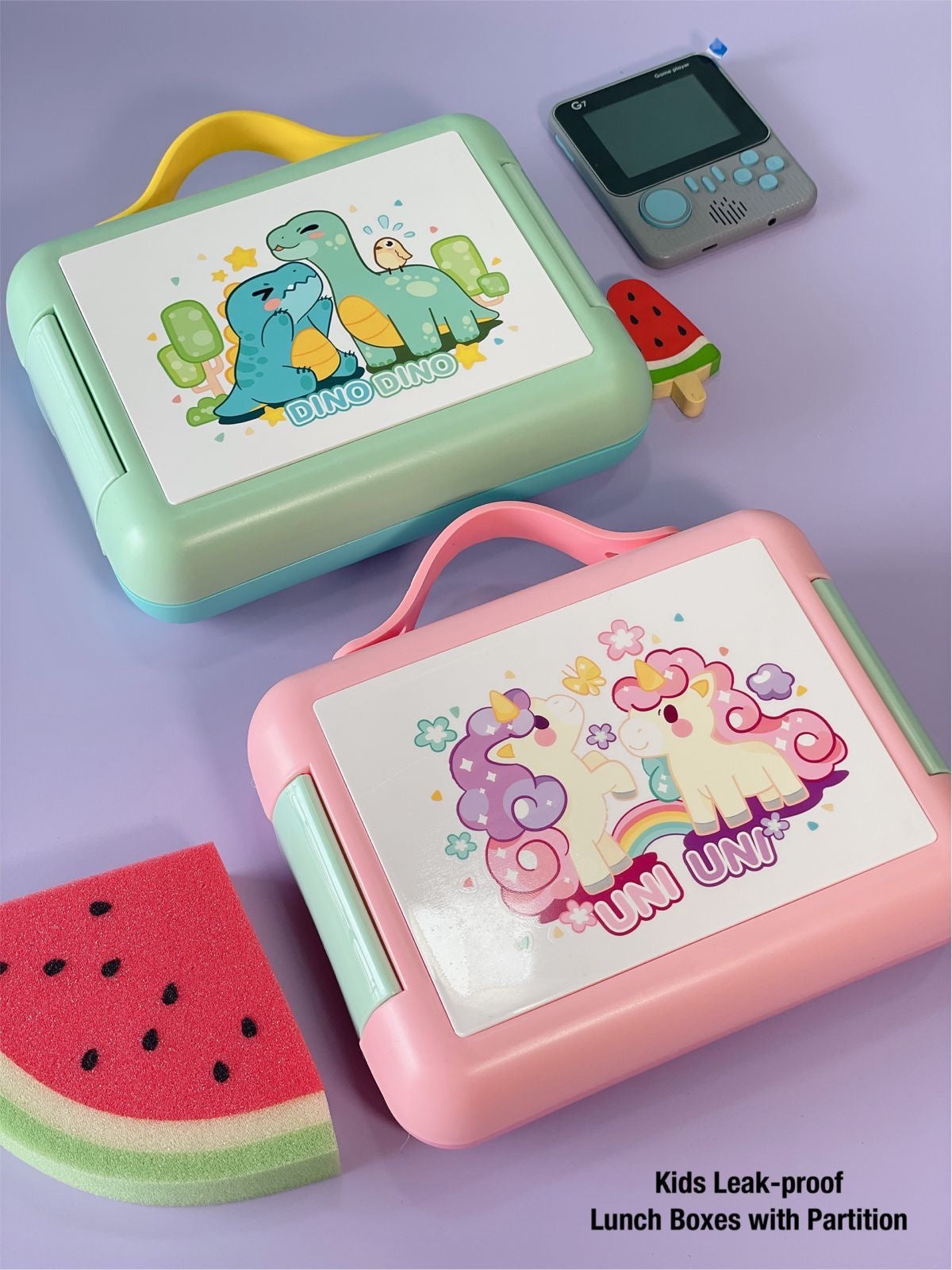 Spill Proof 4 Compartment Lunch Box - Food Grade, BPA Free