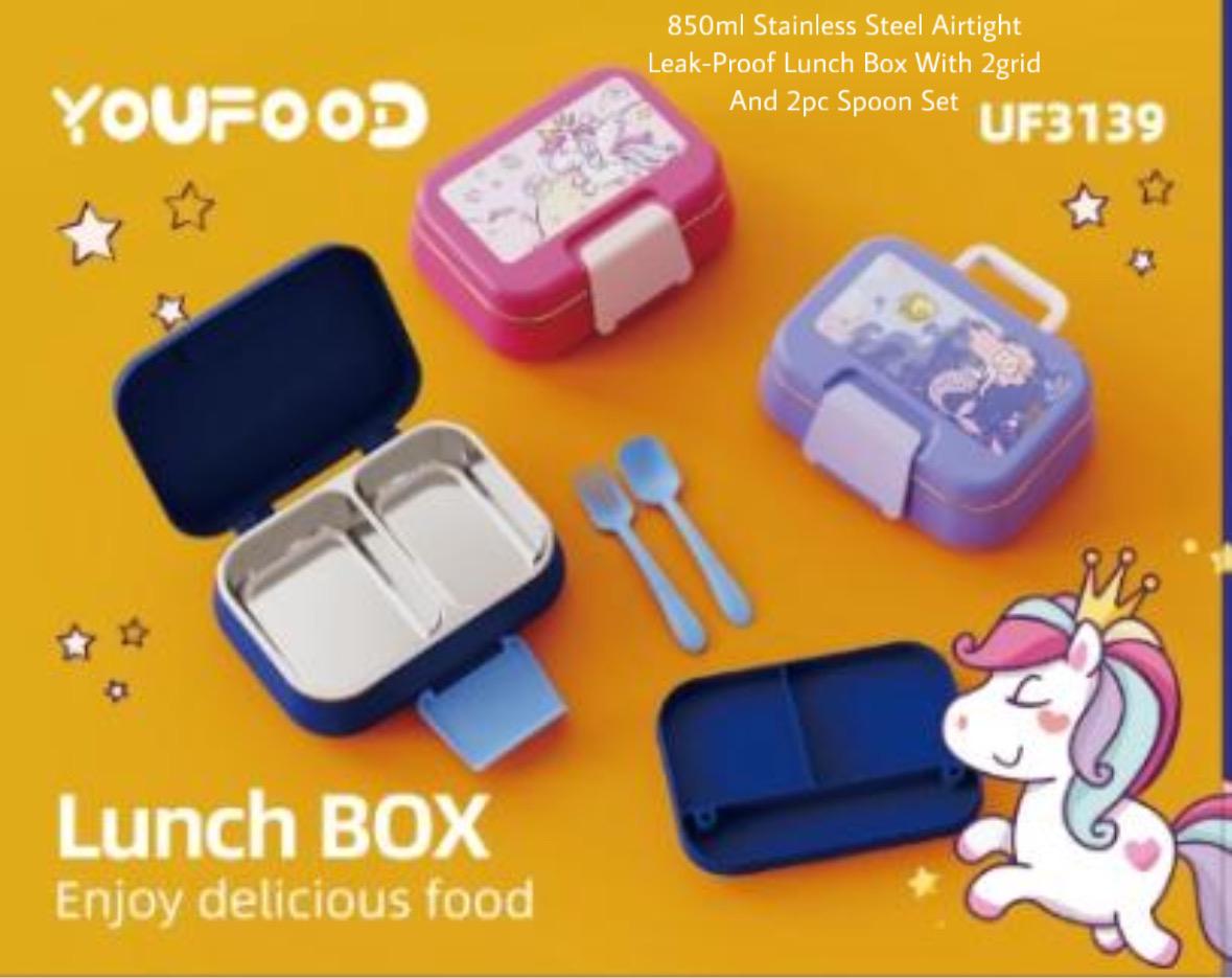 Bento Kids Fantasy Print Lunch Box with Handle [850ml](Unicorn, Mermaid & Space Themes)