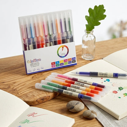 Color Wave Large Capacity Gel Pen Set – 12 Colors | GP-2501