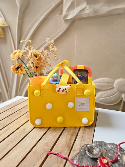 Rakhi Hamper |                   Premium Yellow Kids Hamper | Customisable Gift Set | The Gift Fairy