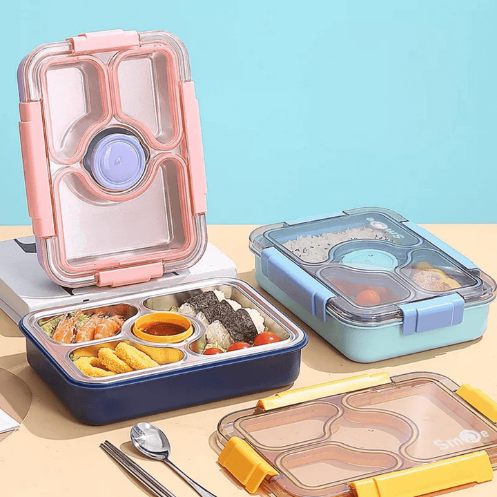 Four Compartment Transfer Proof 100% Leakproof Bento Lunch Box