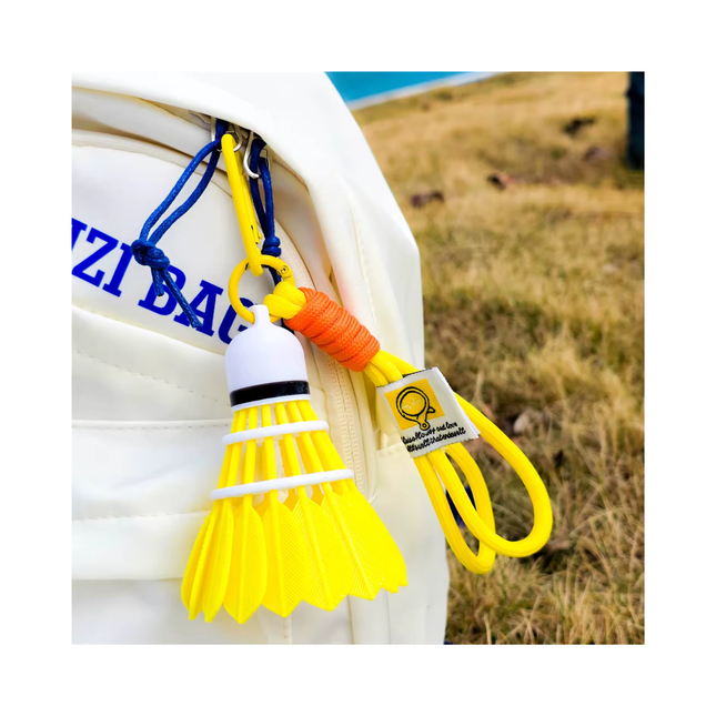 Badminton Shuttlecock PVC Keychain | Sports Bag Charm | Cute Bag Accessory