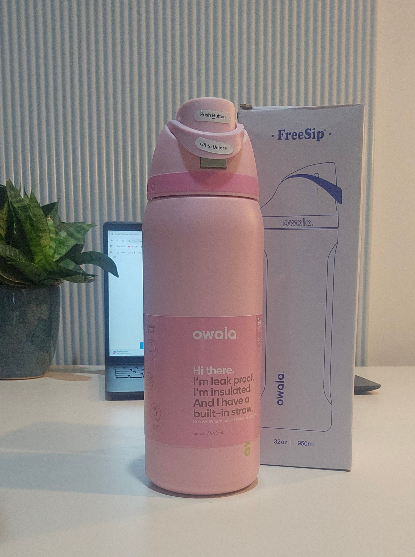 Owala Solid Plain Colour Sip N Swig Bottle – 945ml