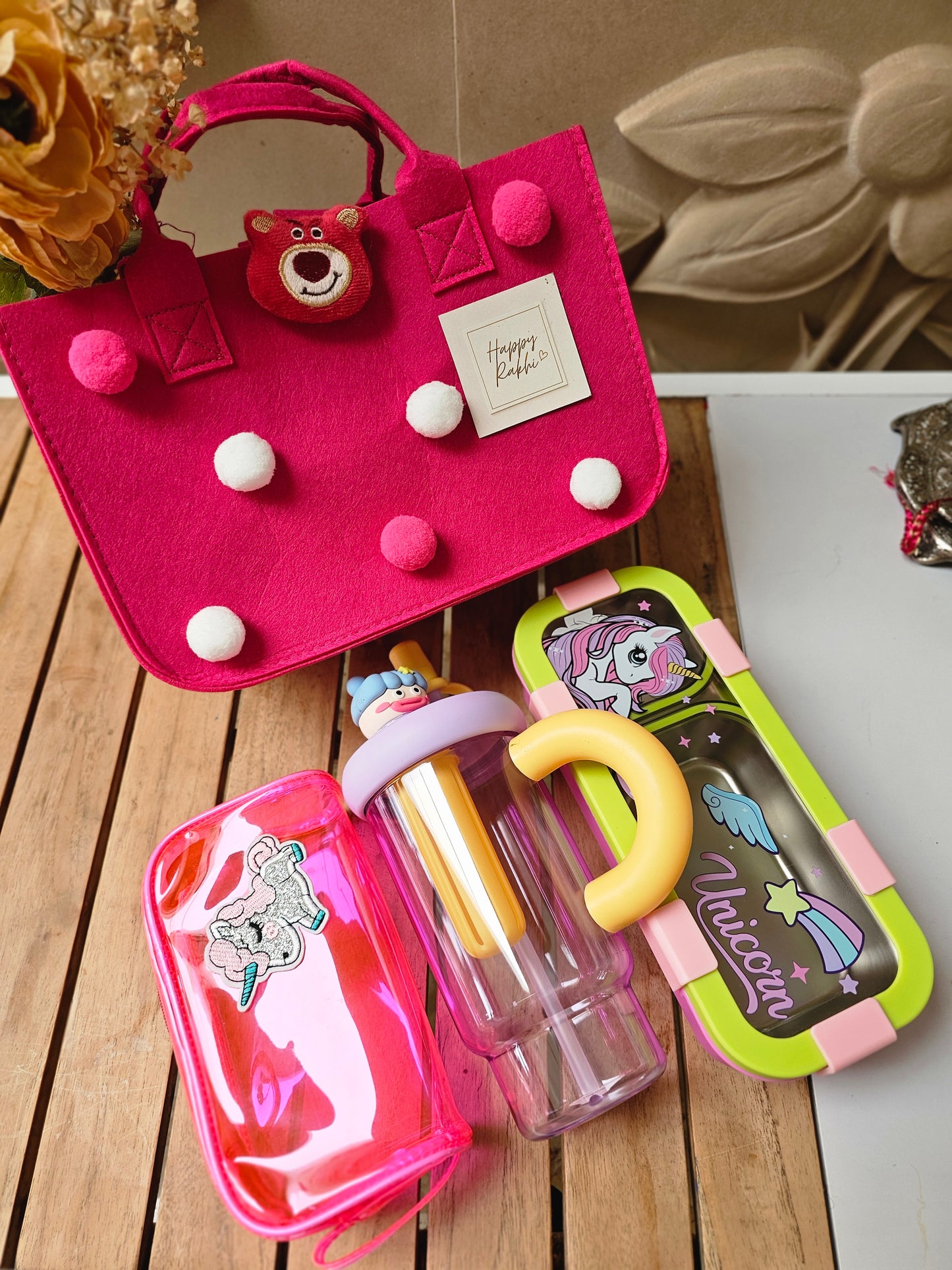 Rakhi Hamper |                             Pink Kids Hamper | Premium Gift Set for Girls | Birthday, Rakhi & Return Gift.